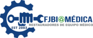 Logo de FJ Biomédica, expertos en restauración de equipo médico desde 2003.